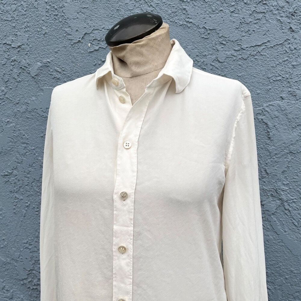 SAINT LAURENT Unifrom Silk Shirt Women's XS/Small France 36 YSL - Picture 2 of 12